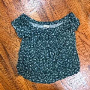 Abercrombie & Fitch Green Paisley Blouse